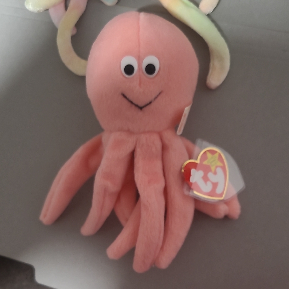 Ty Pink Stuffed Octopus Plush
